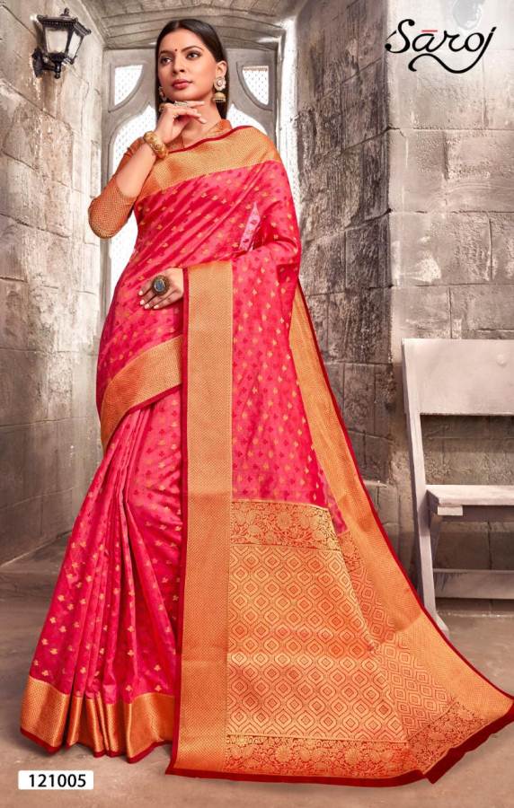 Saroj Present Kesar Silk Festive Wear Banarasi Silk Saree Wholesaler