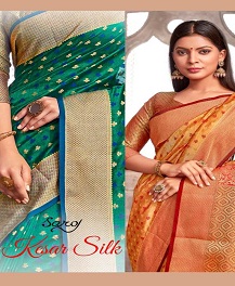 Saroj Present Kesar Silk Festive Wear Banarasi Silk Saree Wholesaler