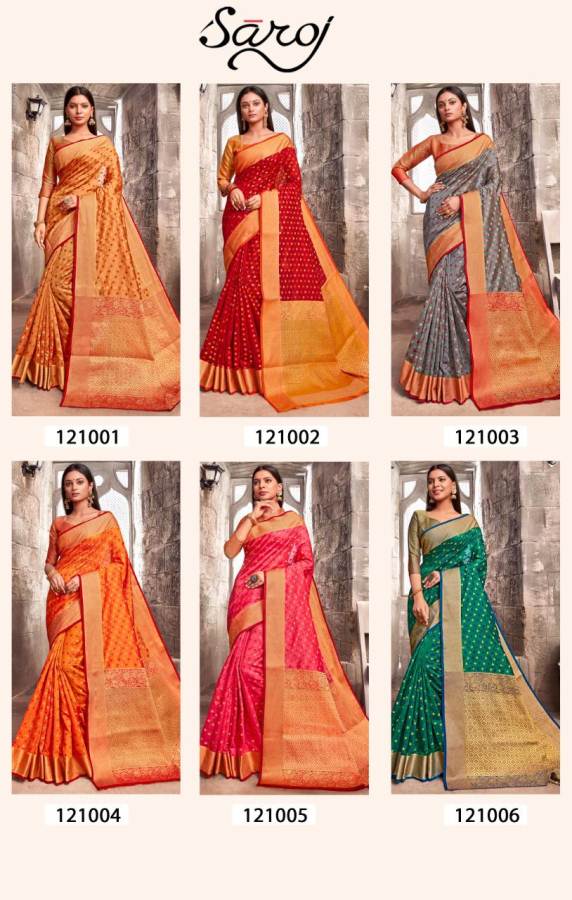 Saroj Present Kesar Silk Festive Wear Banarasi Silk Saree Wholesaler