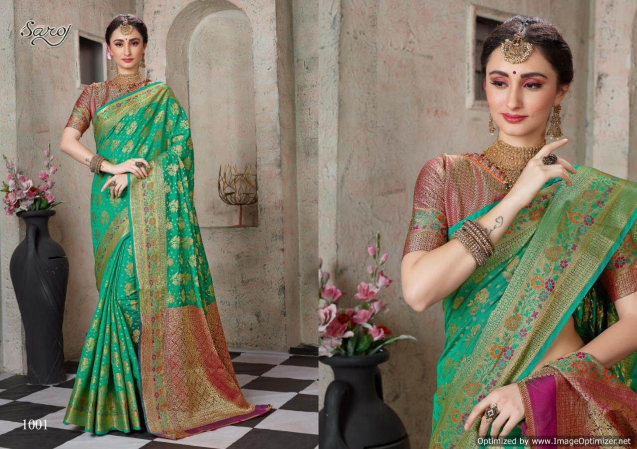 Saroj Present Saughat Festive Wear Saree Collection