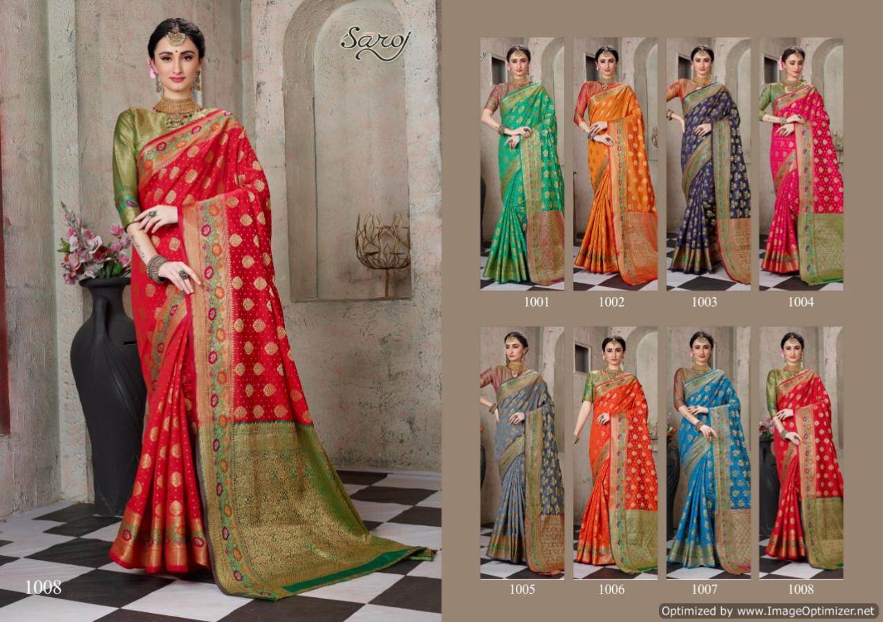 Saroj Present Saughat Festive Wear Saree Collection