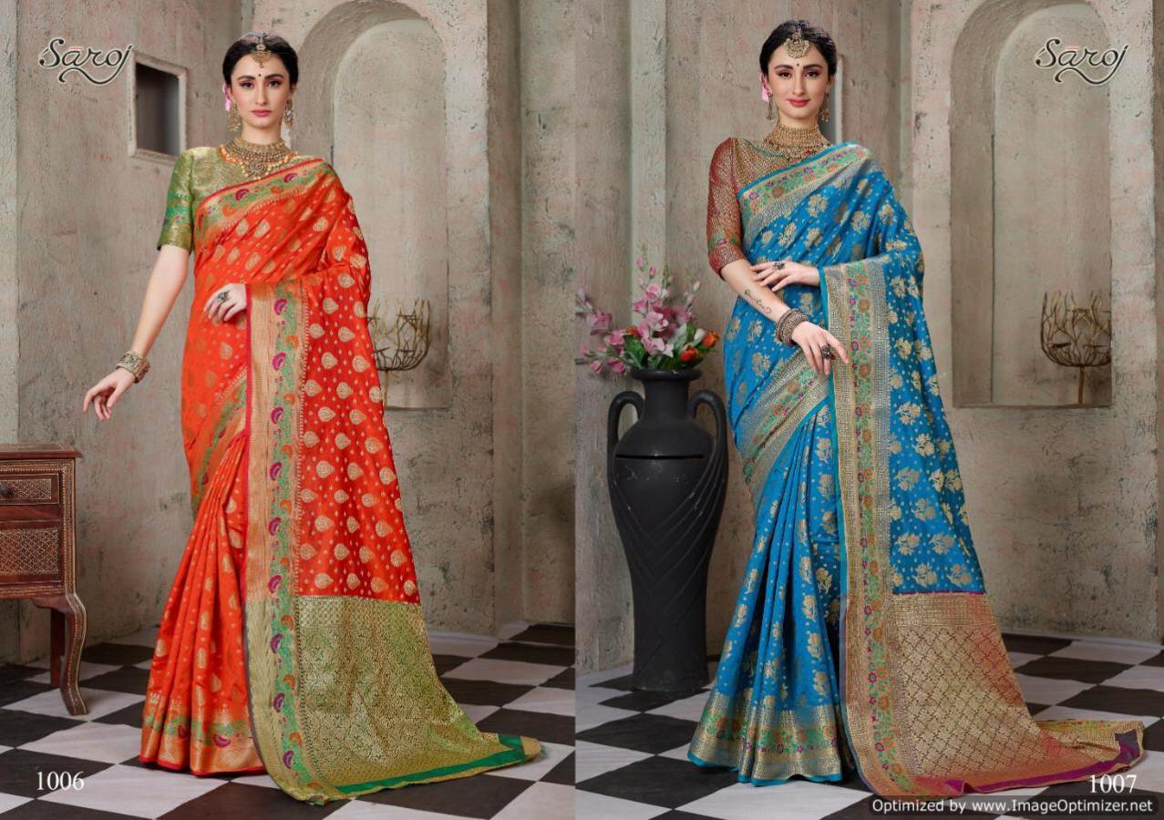 Saroj Present Saughat Festive Wear Saree Collection