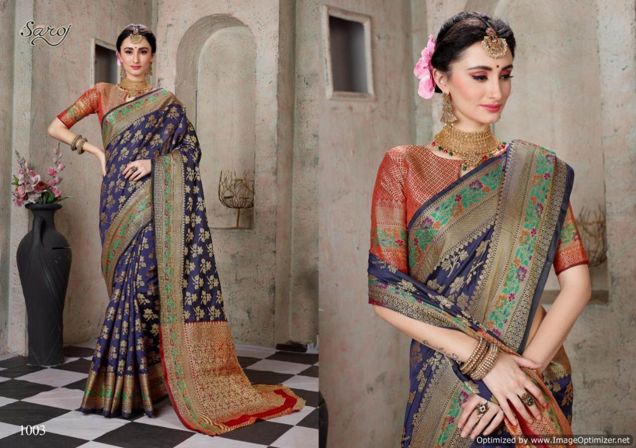 Saroj Present Saughat Festive Wear Saree Collection