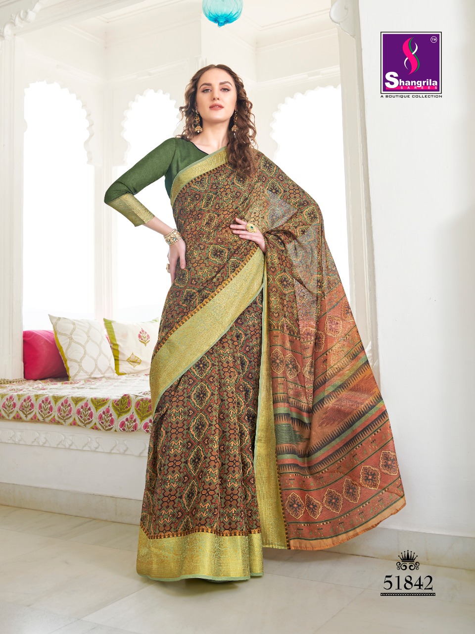 Shangrila Present Muga Silk Sarees Catalogue