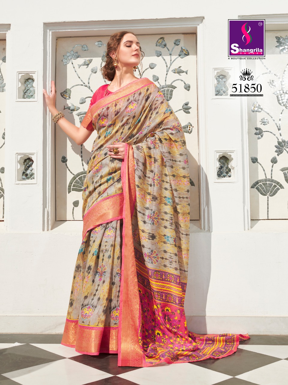 Shangrila Present Muga Silk Sarees Catalogue