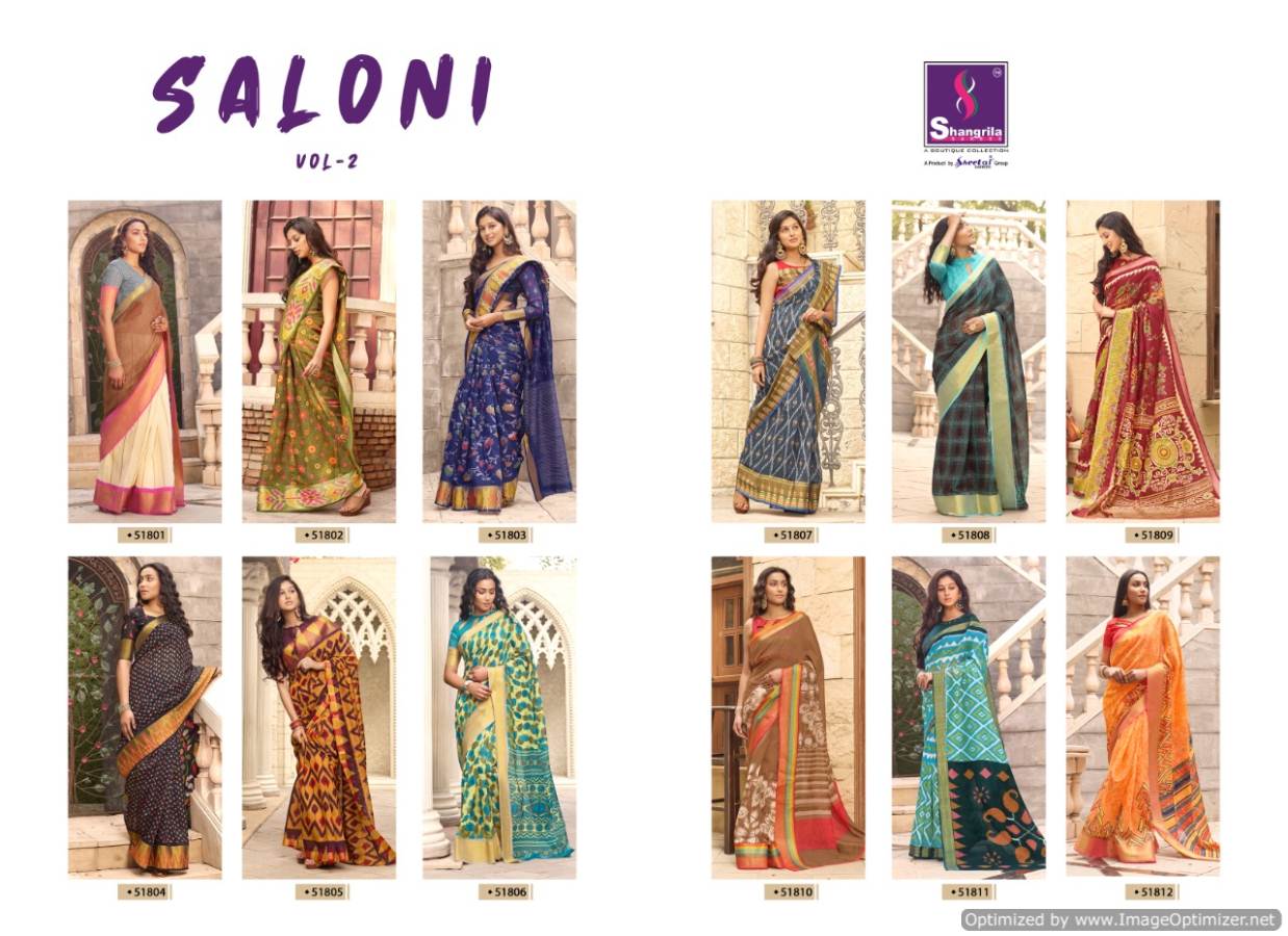 Shangrila Present Saloni Vol 2 Cotton Saree Collection