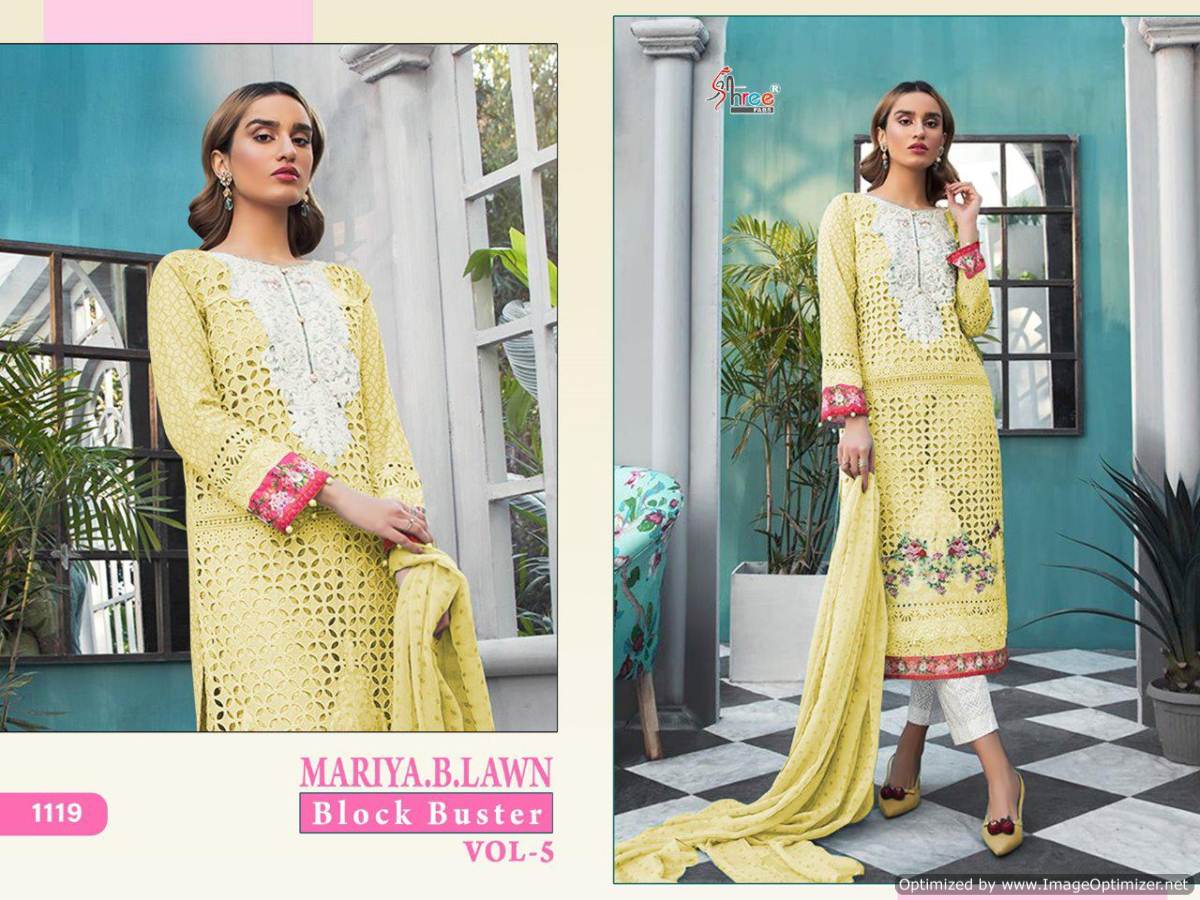 Shree Mariya B Lawn Block Buster Vol 5 Pakistani Salwar Suits