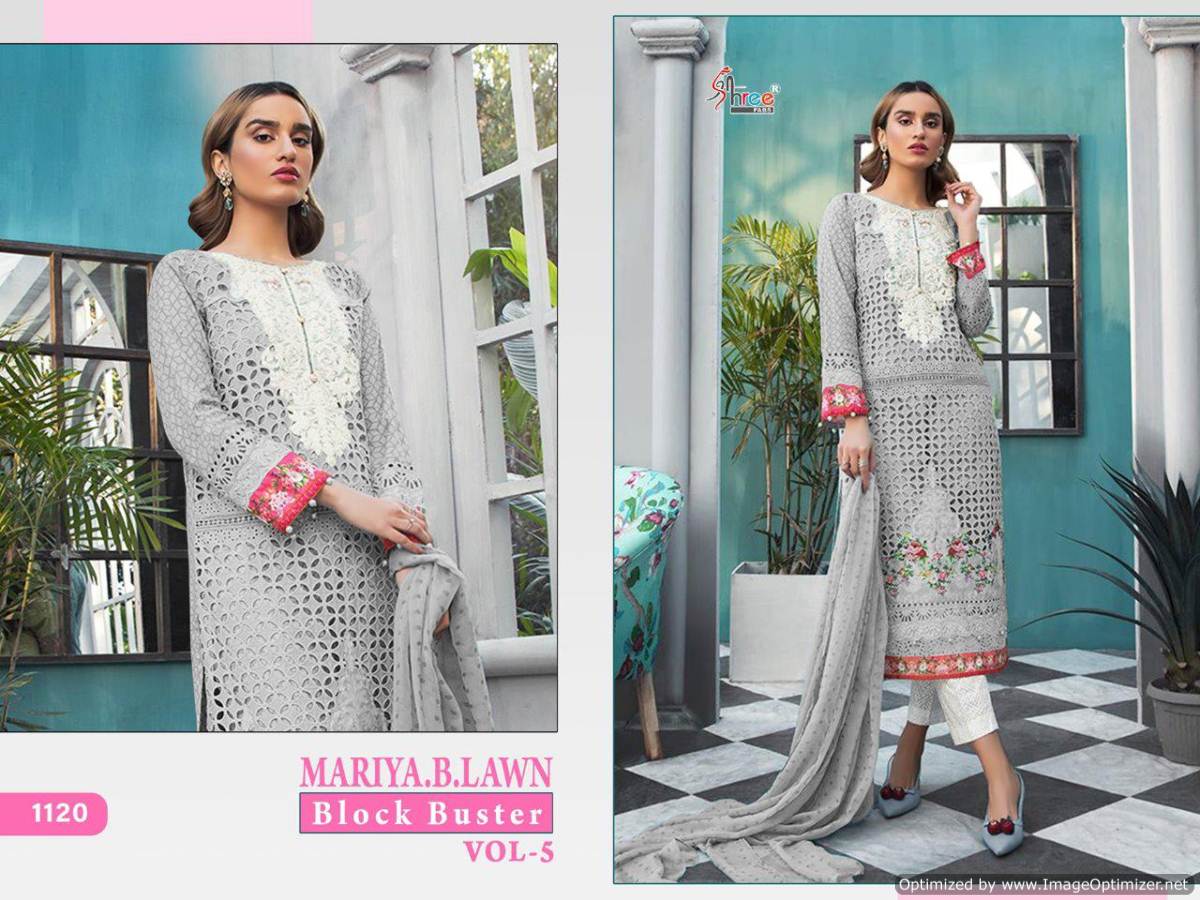 Shree Mariya B Lawn Block Buster Vol 5 Pakistani Salwar Suits