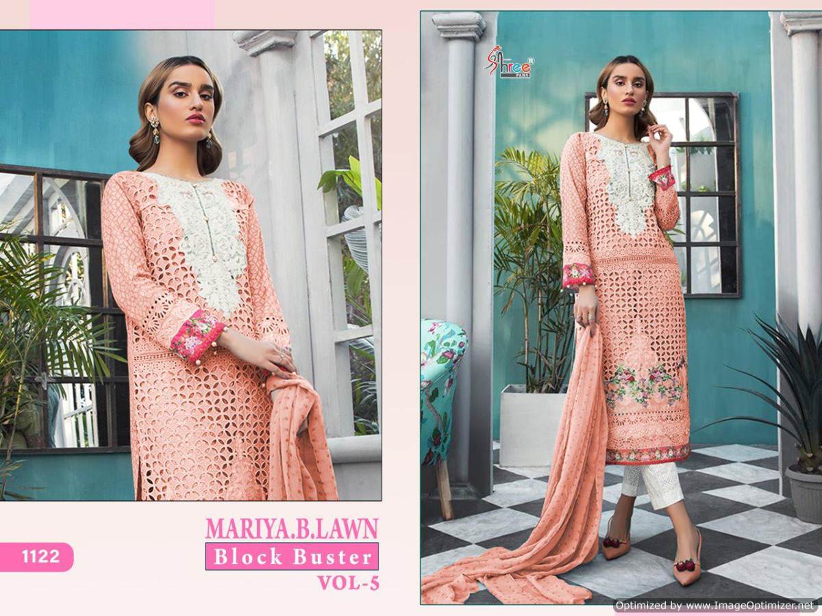 Shree Mariya B Lawn Block Buster Vol 5 Pakistani Salwar Suits