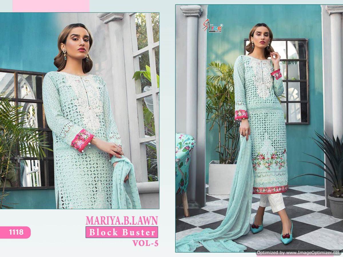 Shree Mariya B Lawn Block Buster Vol 5 Pakistani Salwar Suits