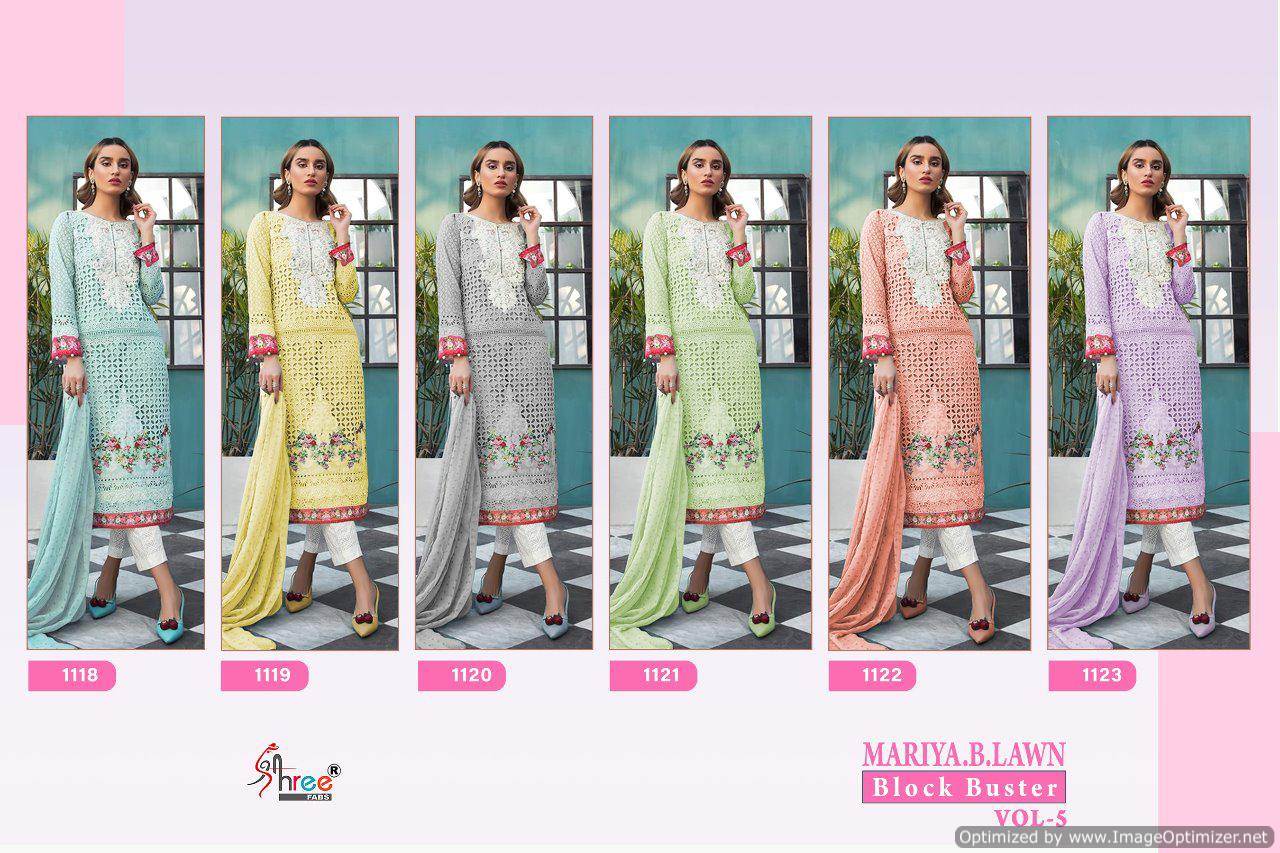 Shree Mariya B Lawn Block Buster Vol 5 Pakistani Salwar Suits