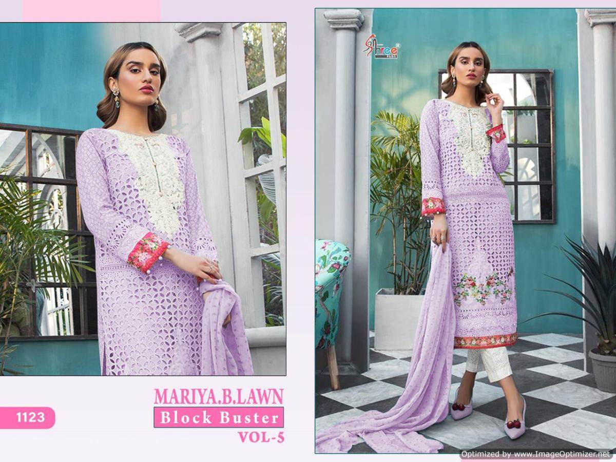 Shree Mariya B Lawn Block Buster Vol 5 Pakistani Salwar Suits
