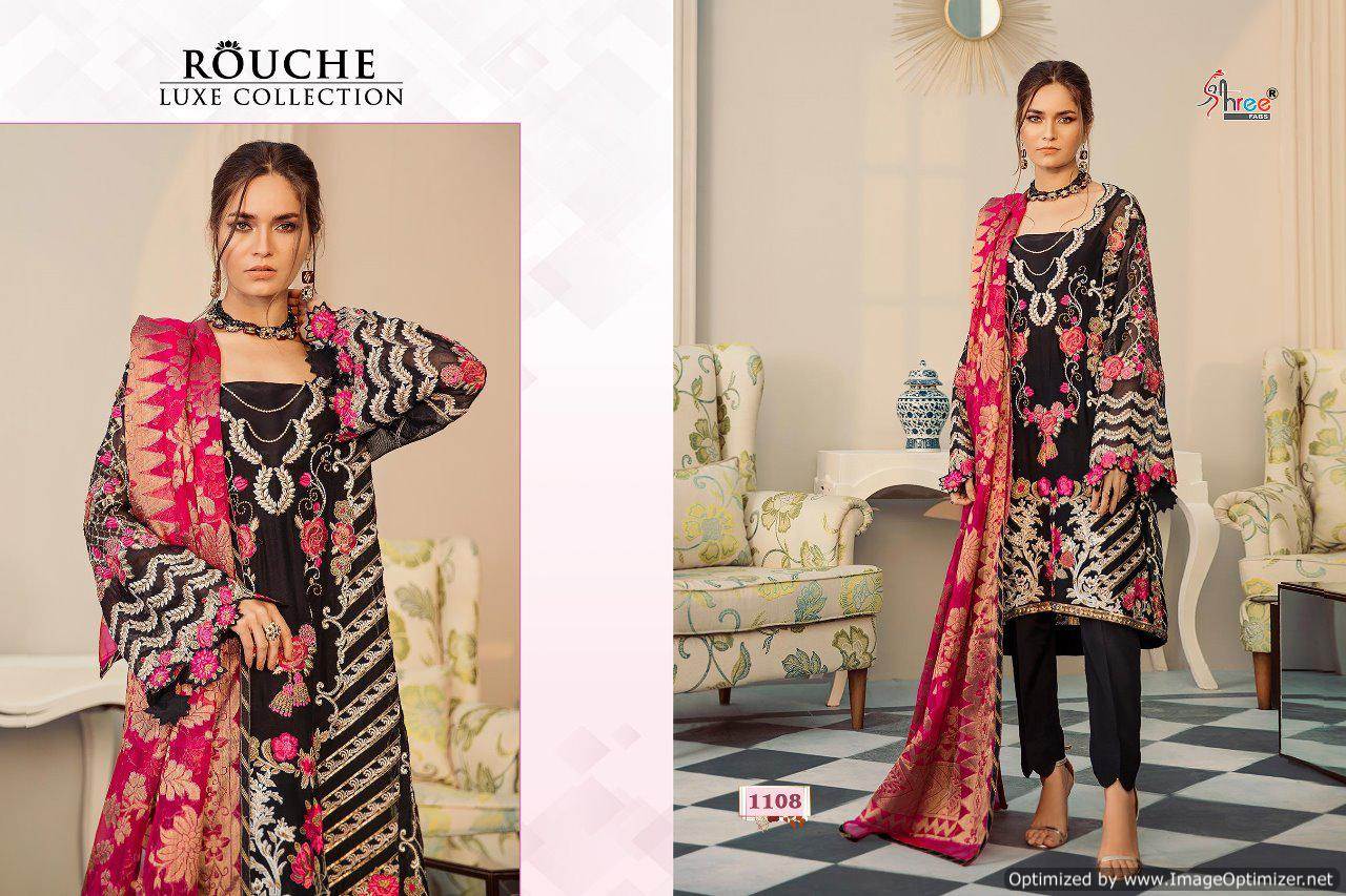 Shree Present Rouche Luxe Collection Faux Pakistani Suits