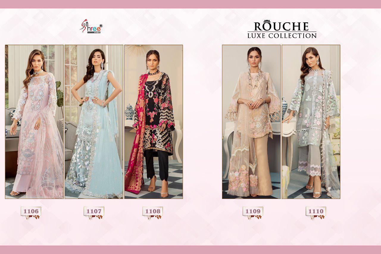 Shree Present Rouche Luxe Collection Faux Pakistani Suits