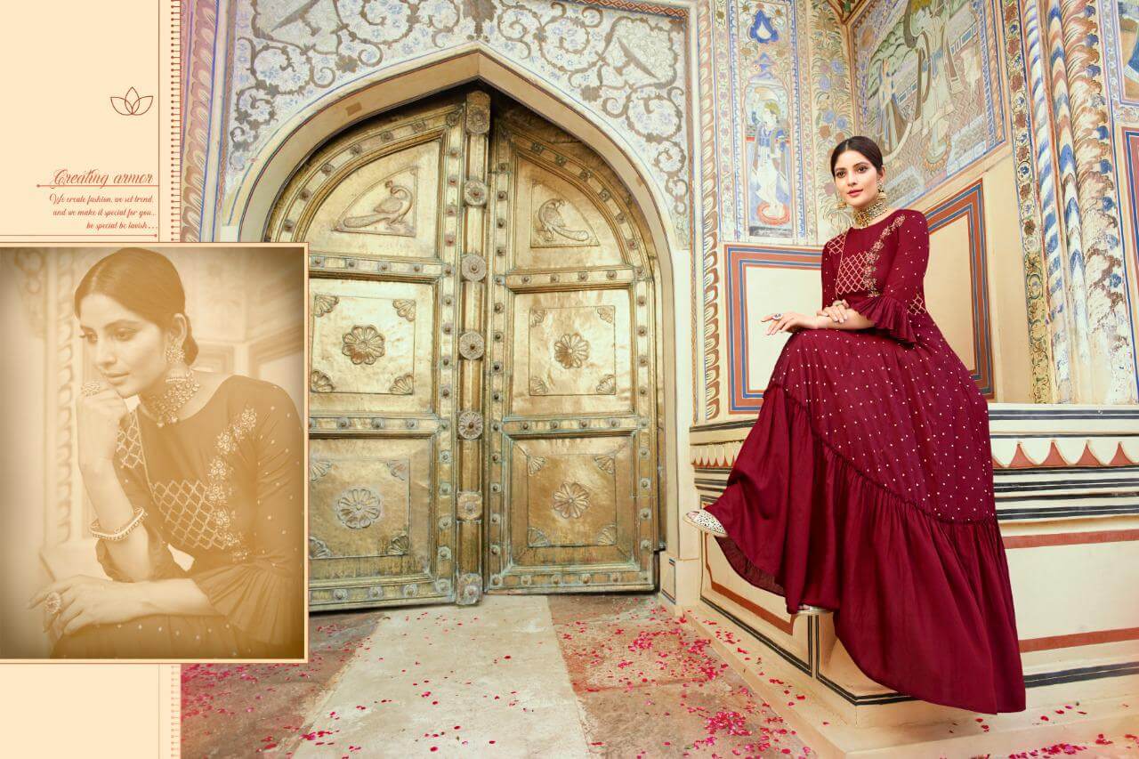 Silver Nexa Long Party Wear Kurtis Catalogue