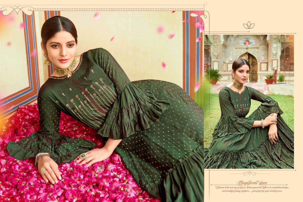 Silver Nexa Long Party Wear Kurtis Catalogue