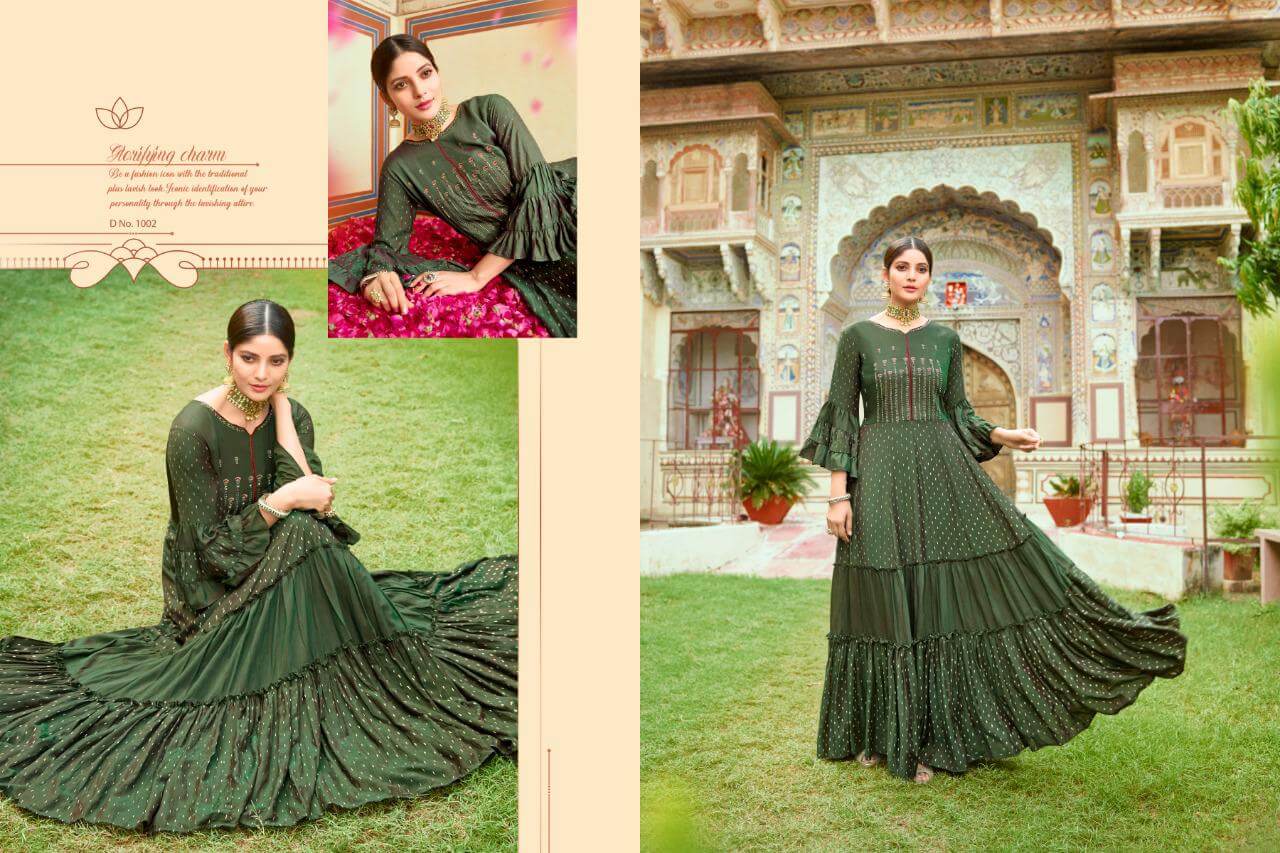 Silver Nexa Long Party Wear Kurtis Catalogue