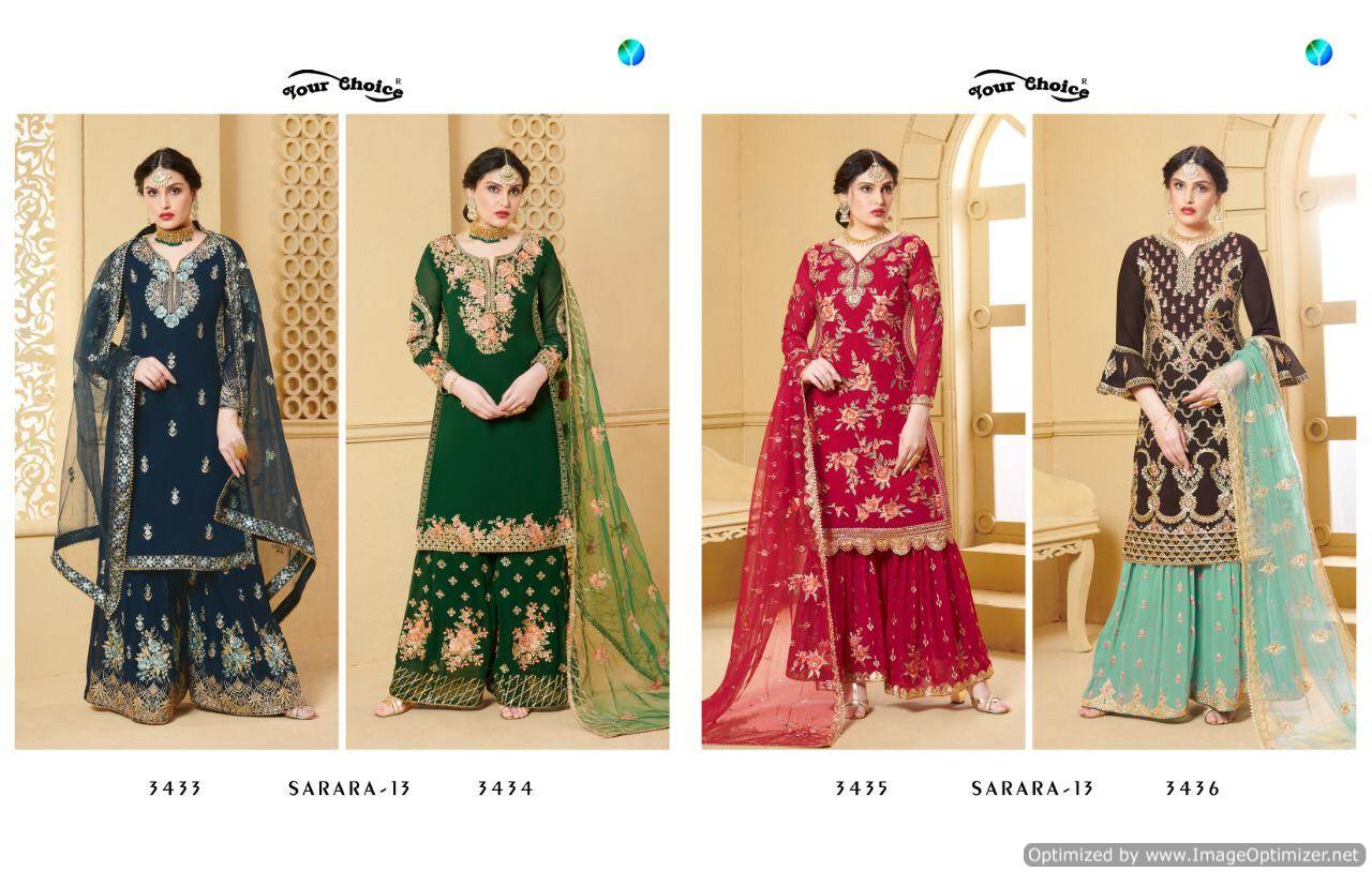 Y.c Present Sarara Vol 13 Designer Salwar Suits