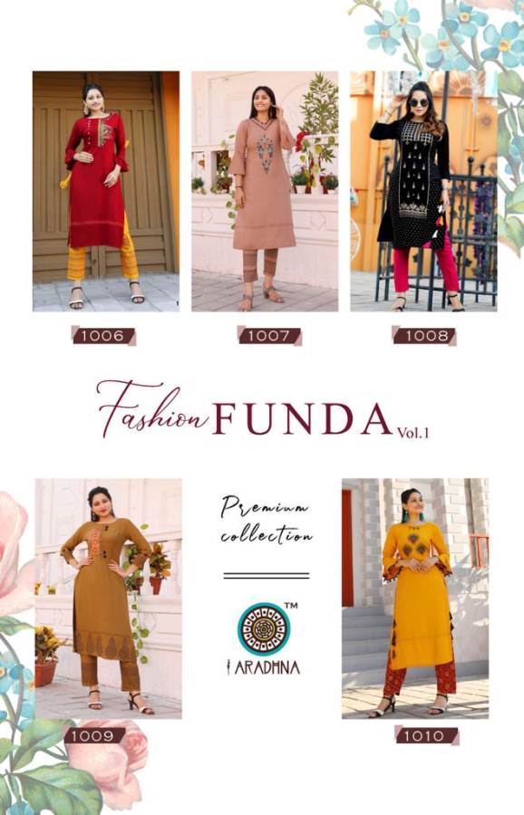 Aradhna Present Fashion Funda Vol 1 Kurti With Bottom