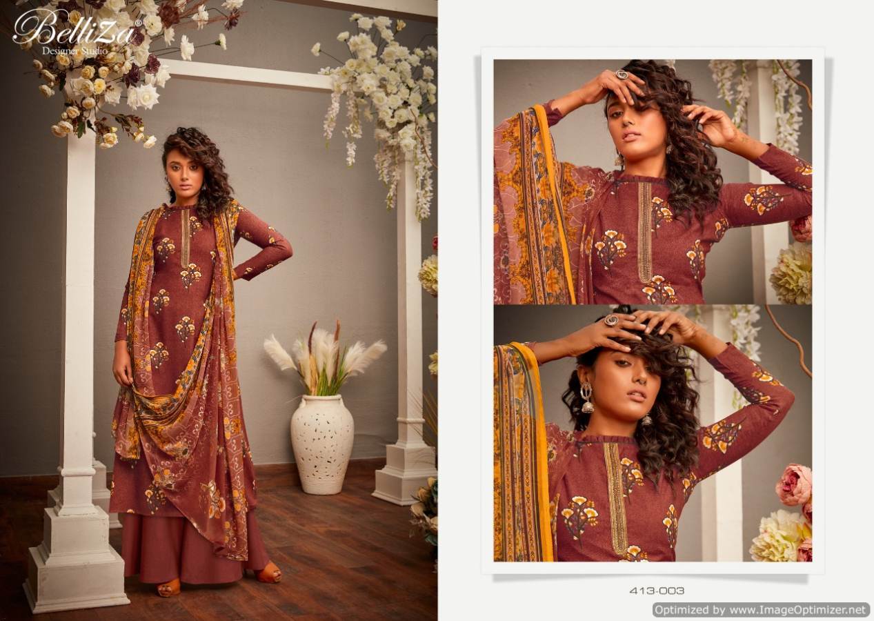 Belliza Present Expression Digital Printed Dress Material