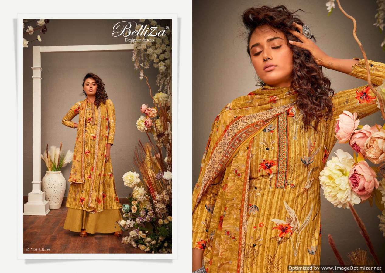 Belliza Present Expression Digital Printed Dress Material