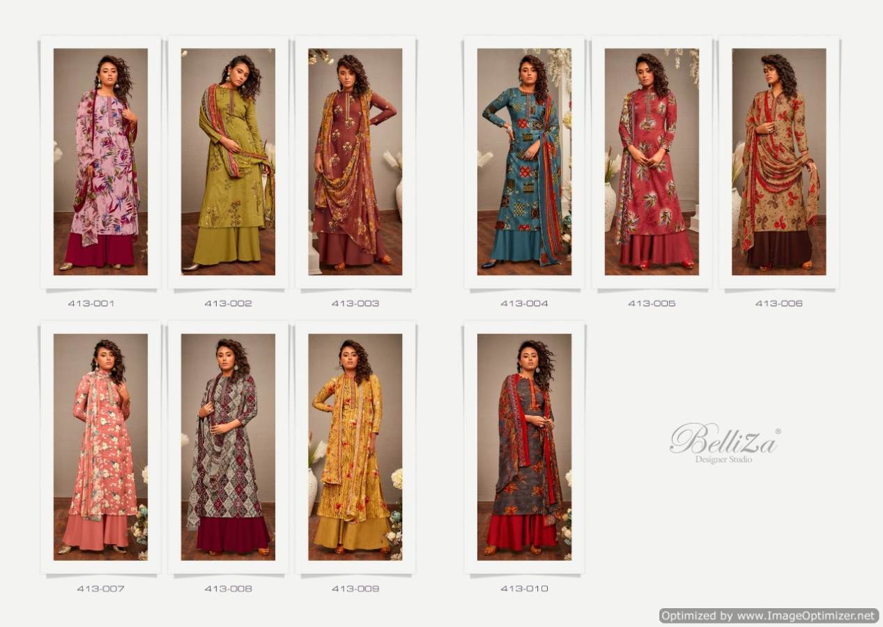 Belliza Present Expression Digital Printed Dress Material