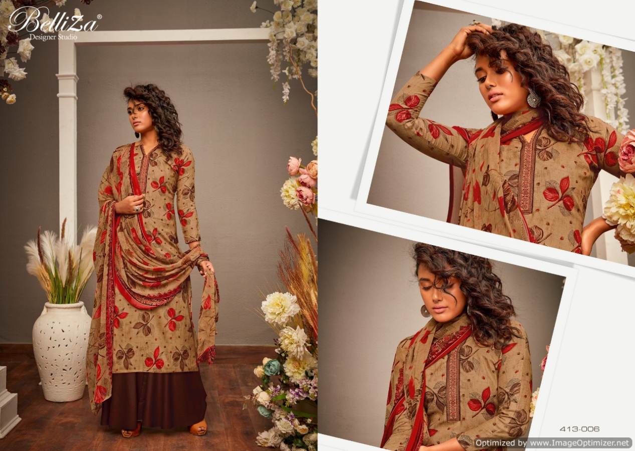 Belliza Present Expression Digital Printed Dress Material