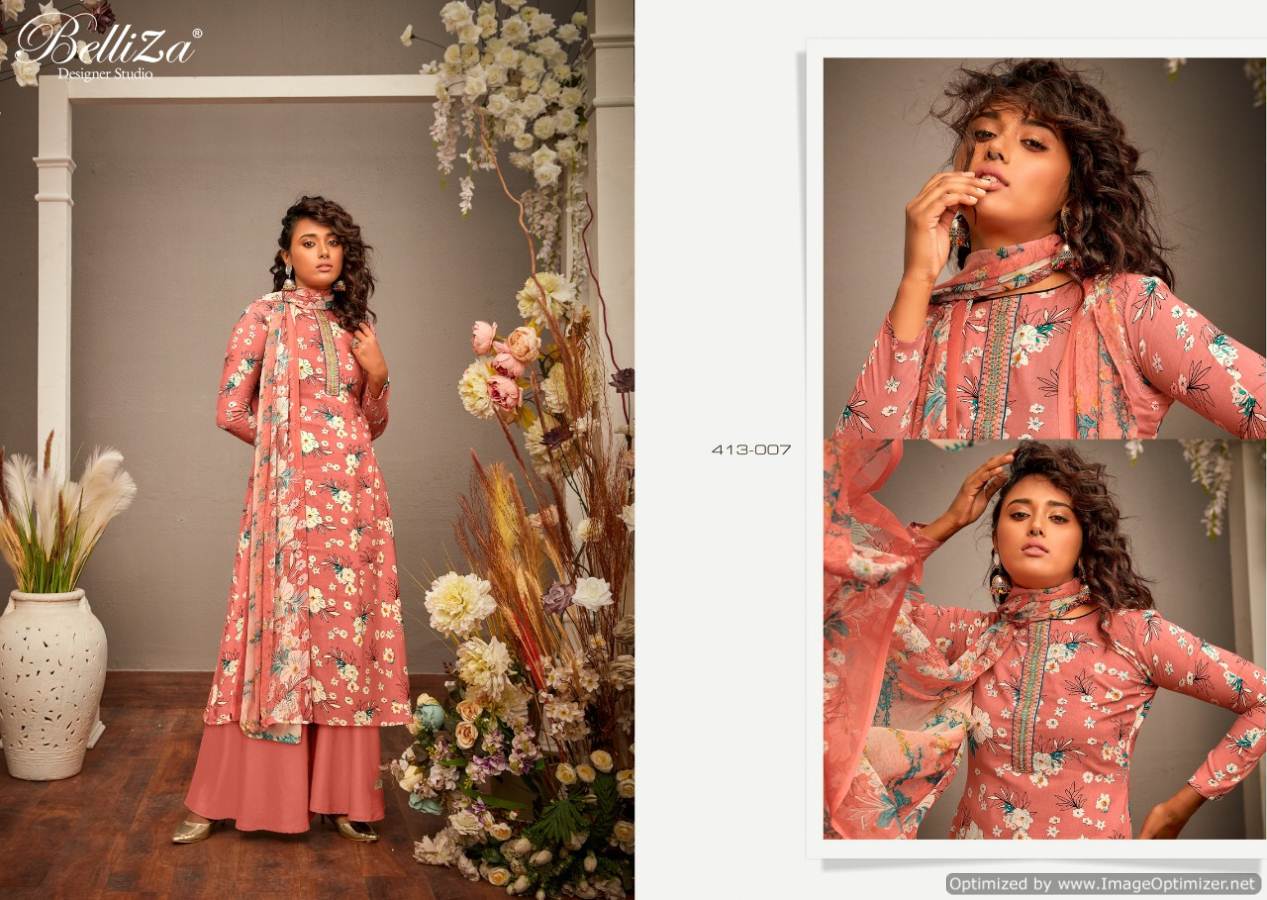 Belliza Present Expression Digital Printed Dress Material