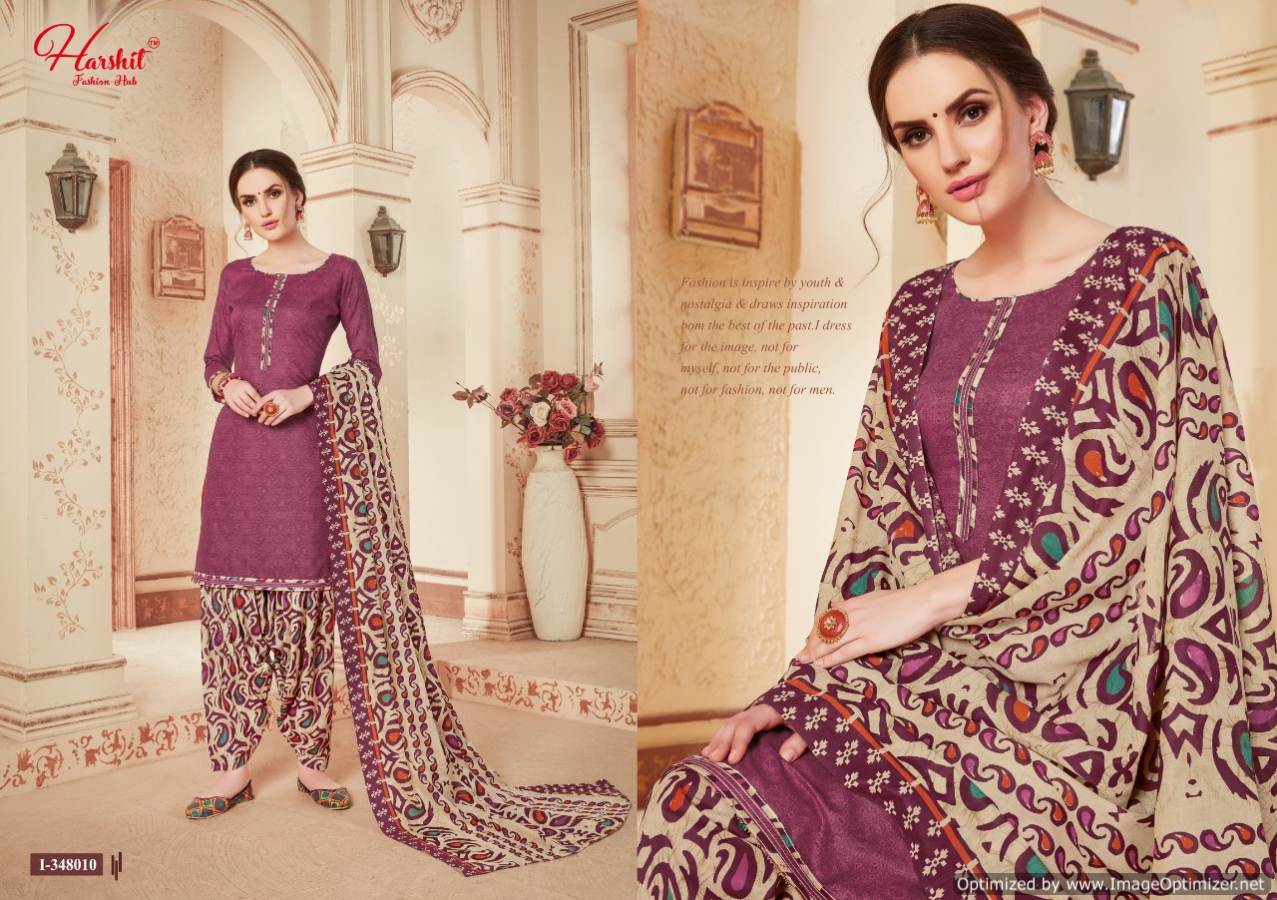 Harshit Present Patiyala Queen Dress Material Collection