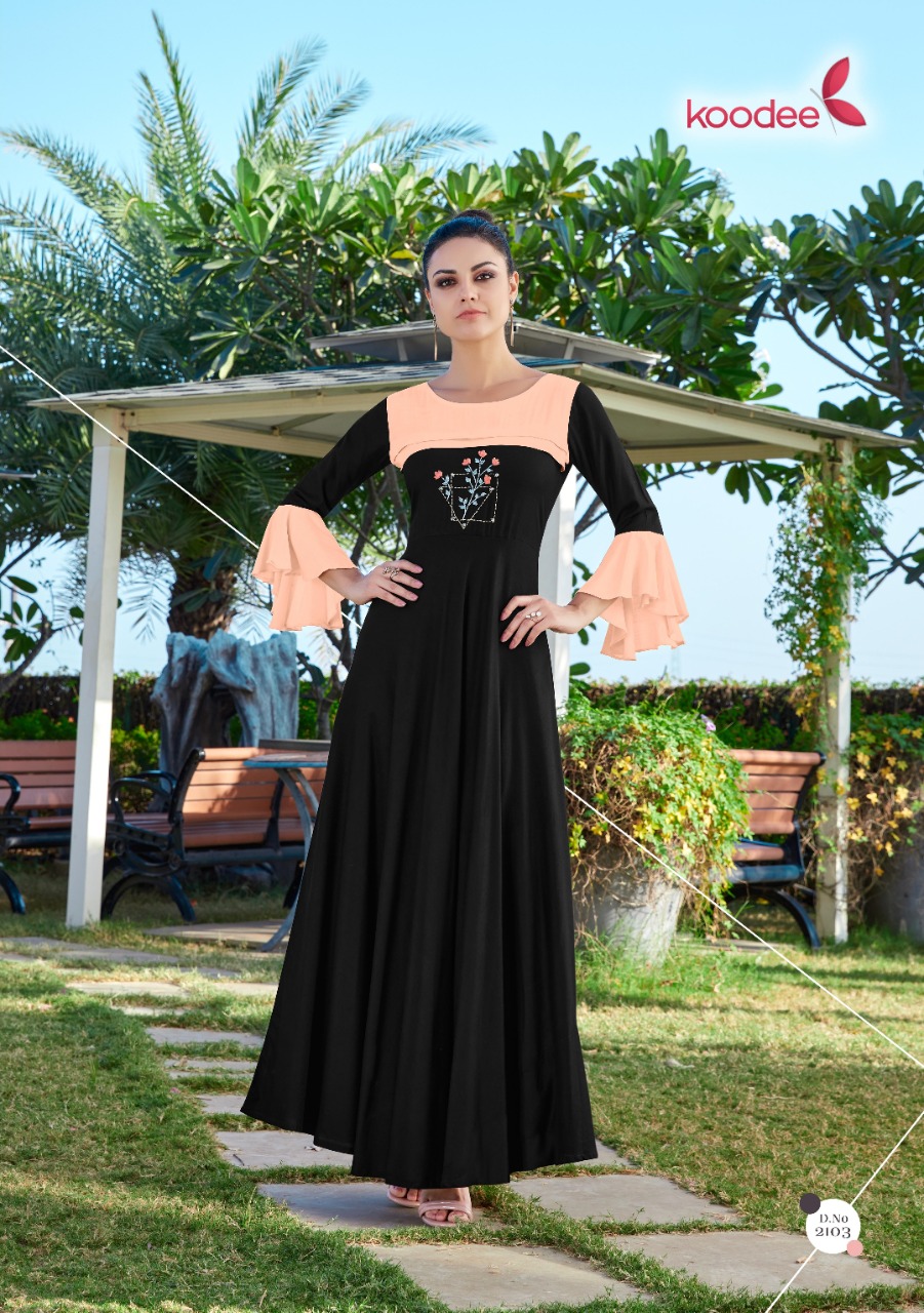 Koodee Present Hellaro Gown Types Kurtis Catalogue
