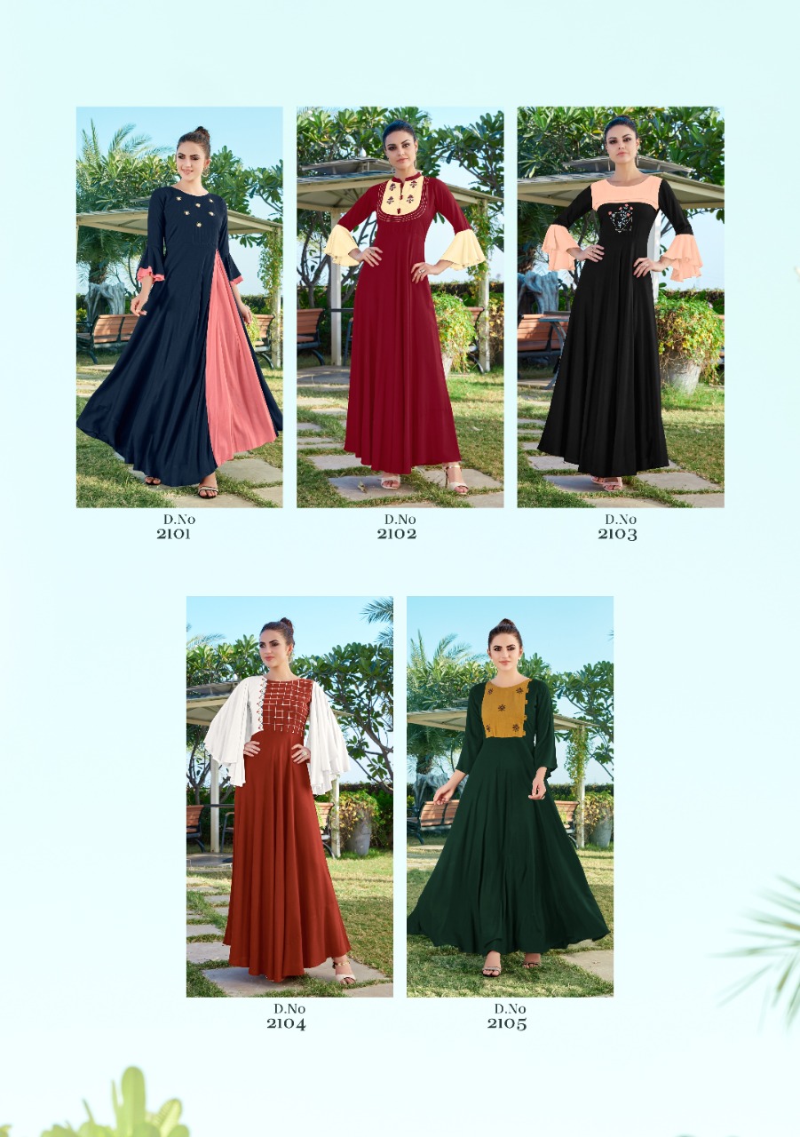 Koodee Present Hellaro Gown Types Kurtis Catalogue