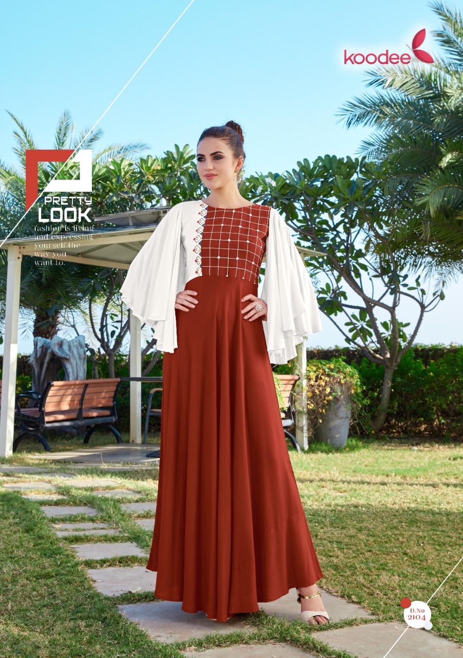 Koodee Present Hellaro Gown Types Kurtis Catalogue