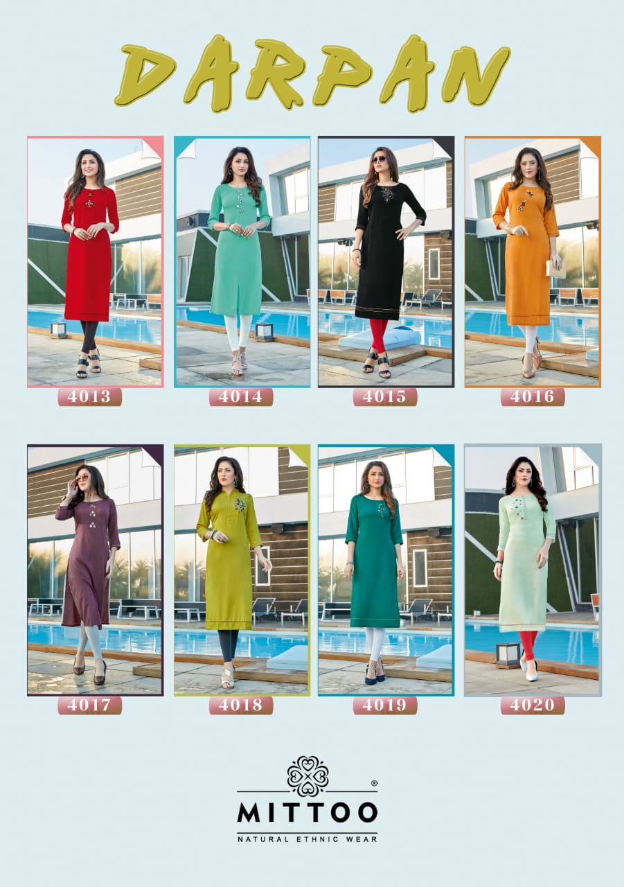 Mittoo Present Darpan Kurtis Catalogue