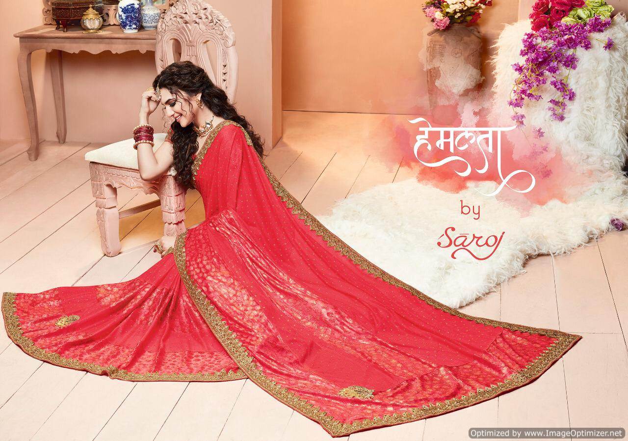 Saroj Present Hemlata Designer Lycra Saree Collection