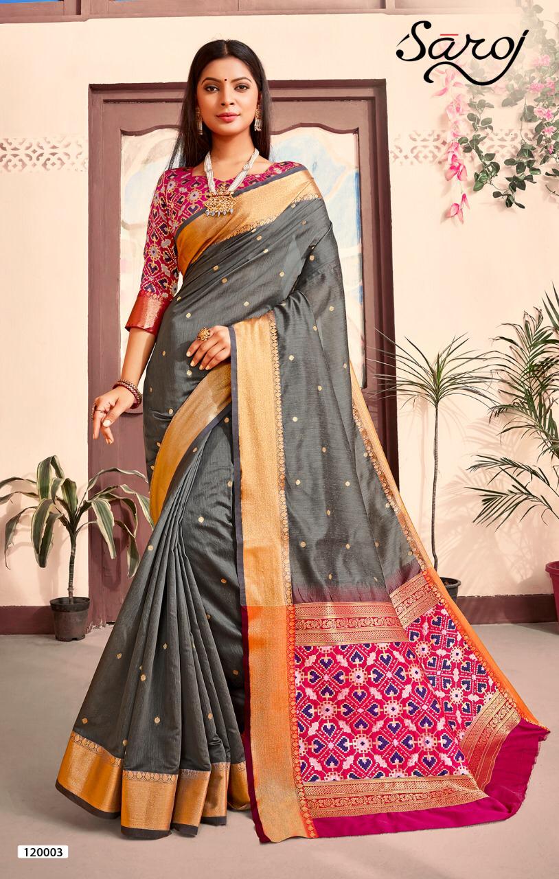 Saroj Present Matka Silk Sarees Catalogue