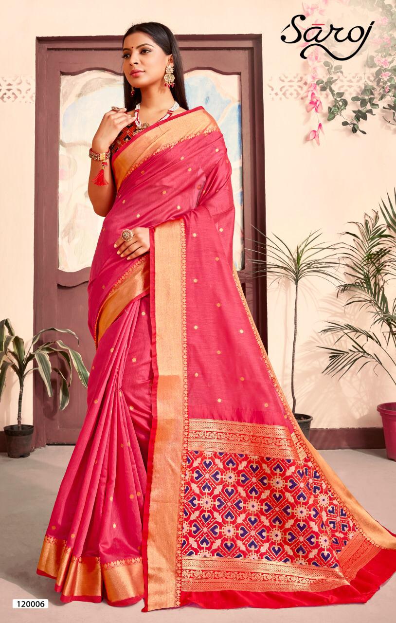 Saroj Present Matka Silk Sarees Catalogue