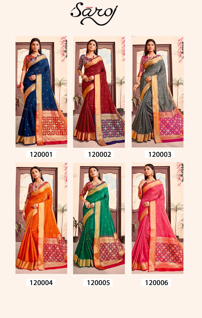 Saroj Present Matka Silk Sarees Catalogue