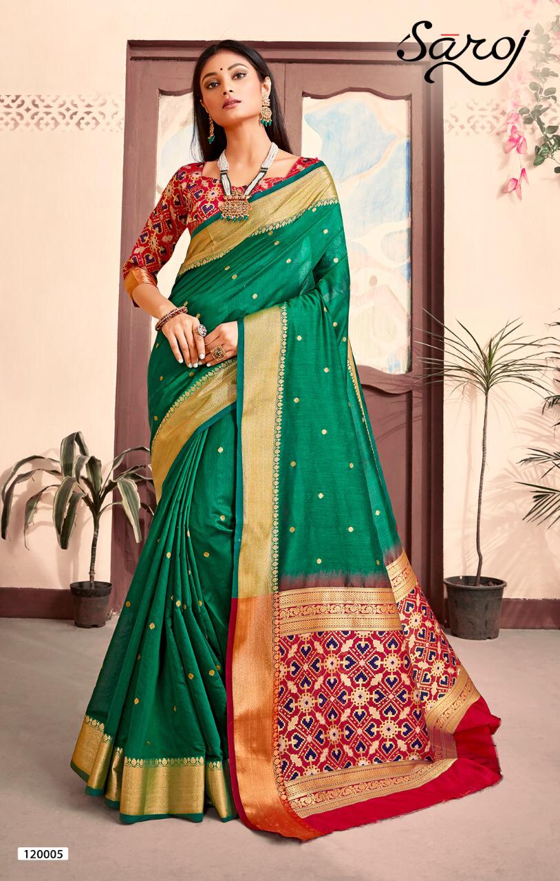 Saroj Present Matka Silk Sarees Catalogue