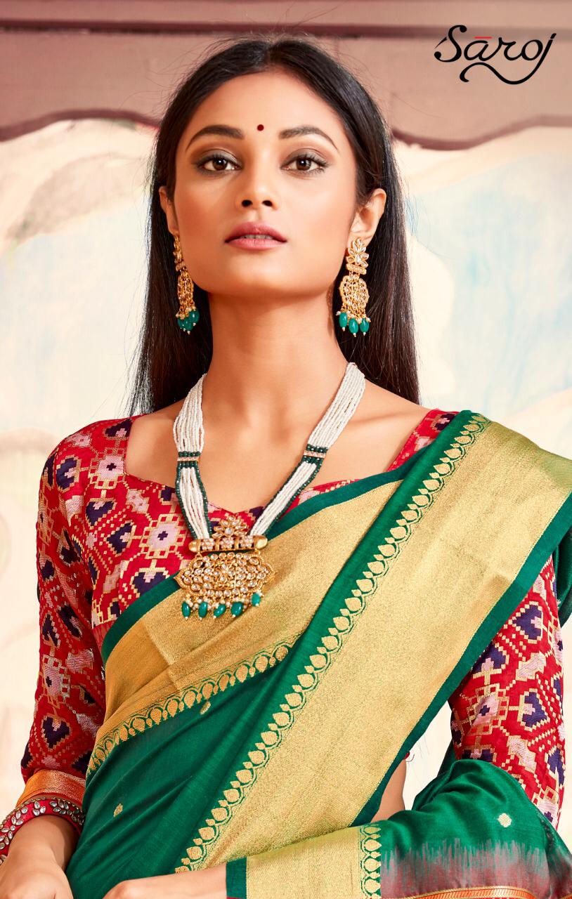 Saroj Present Matka Silk Sarees Catalogue