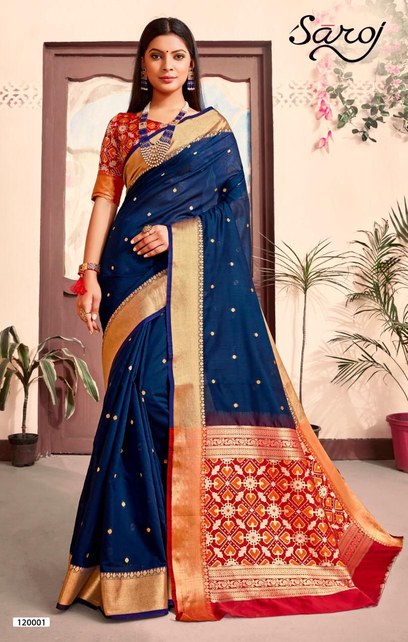 Saroj Present Matka Silk Sarees Catalogue