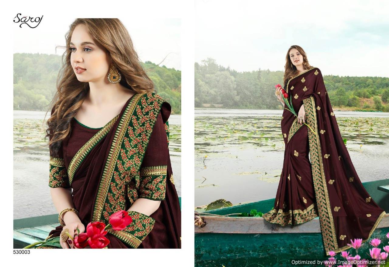 Saroj Present Rubina Festive Wear Saree Collection