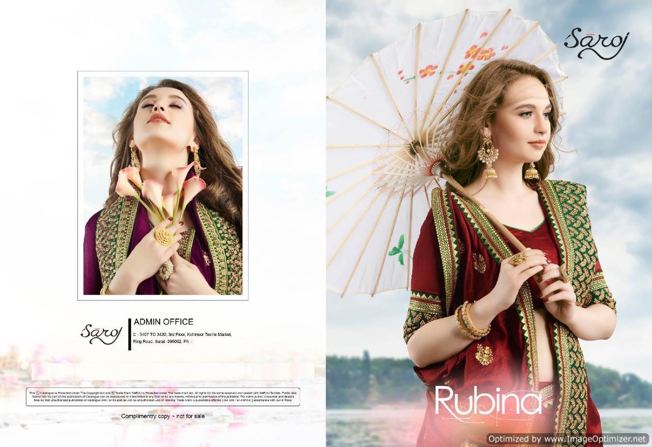 Saroj Present Rubina Festive Wear Saree Collection