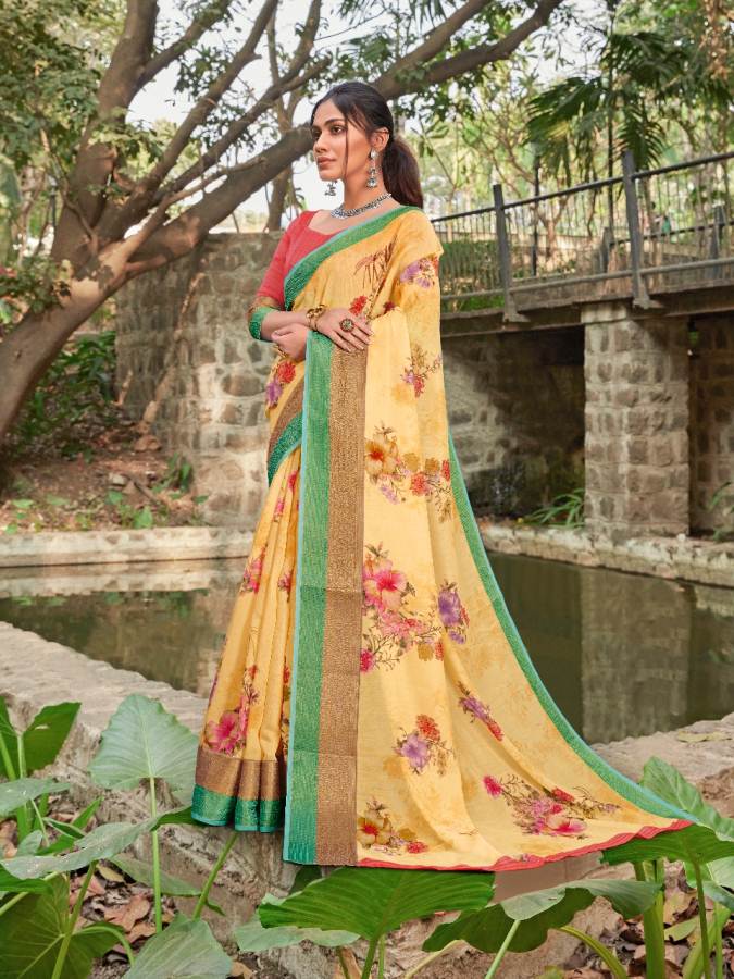 Shangrila Present Kadambari Linen Vol 4 Saree Collection