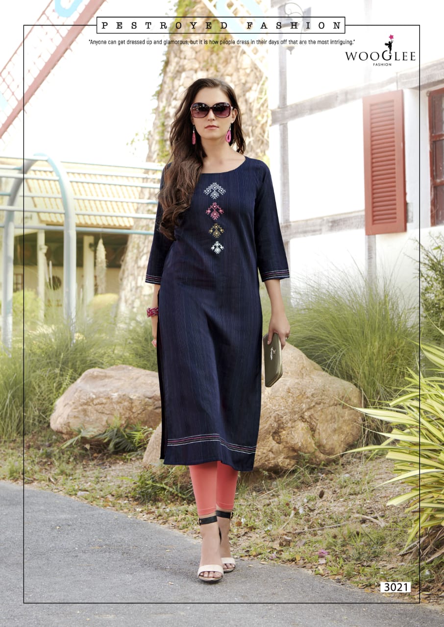 Wooglee Present Four Dhaga Kurtis Catalogue