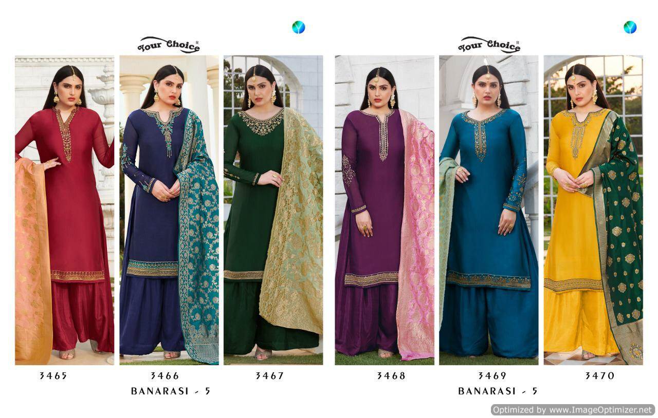 Y.c Present Banarasi Vol 5 Heavy Salwar Suits Collection