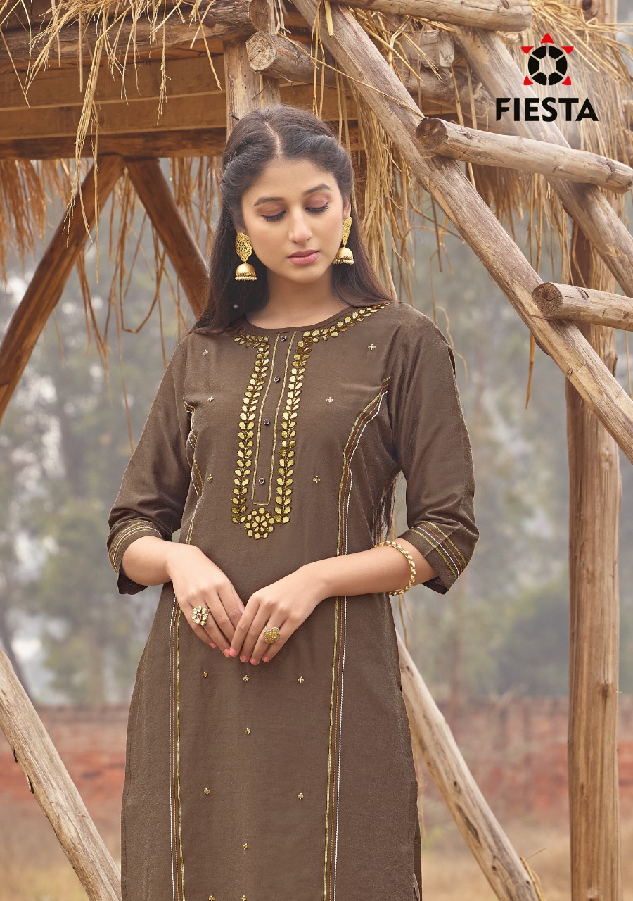 Fiesta  Present Mahal Kurtis With Pants Catalog