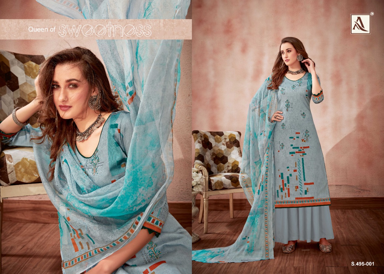 Alok Present  Areefa  Cotton Digital Printed Dress Material