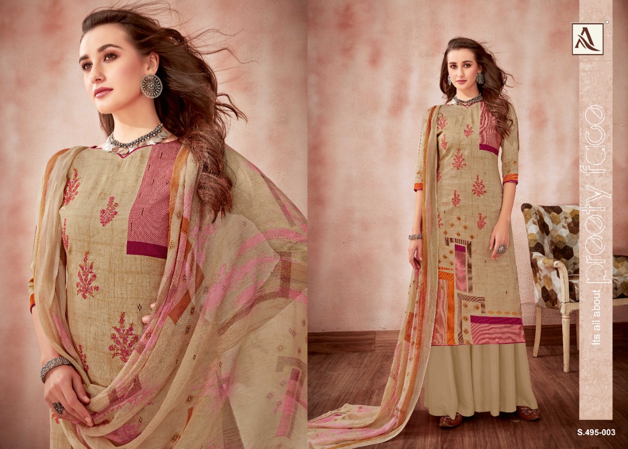 Alok Present  Areefa  Cotton Digital Printed Dress Material
