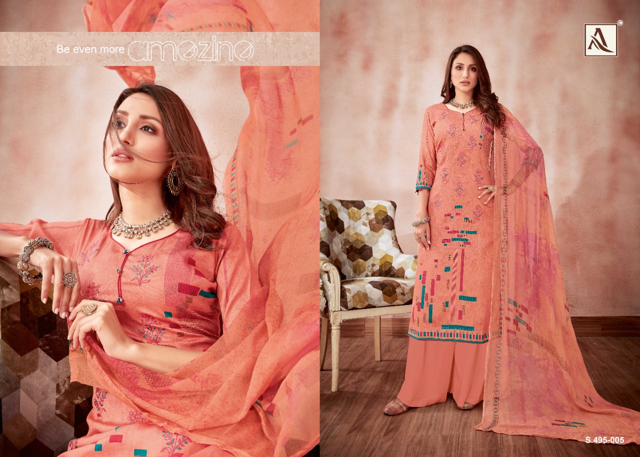 Alok Present  Areefa  Cotton Digital Printed Dress Material