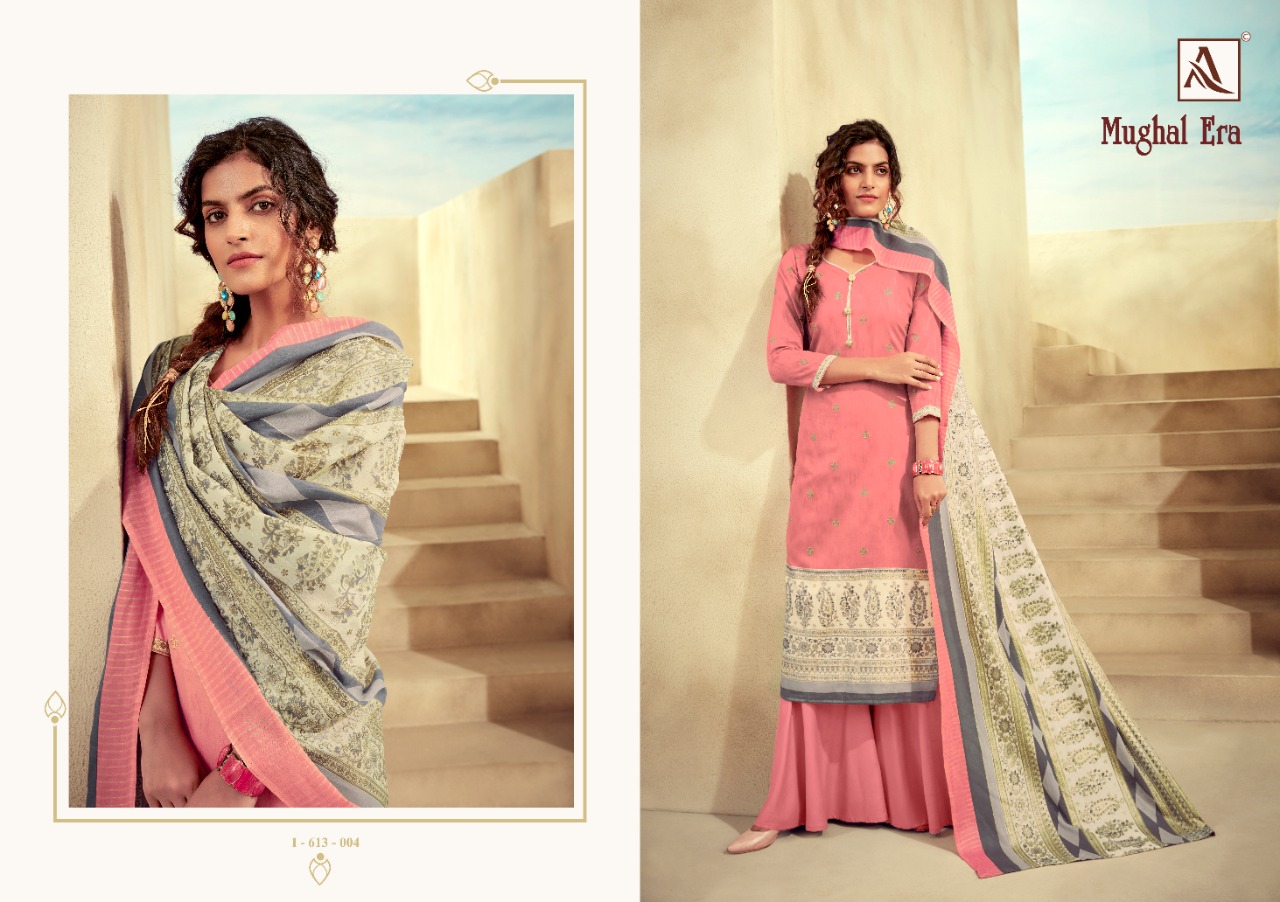 Alok Present  Mughalera  Digital Printed Dress Material